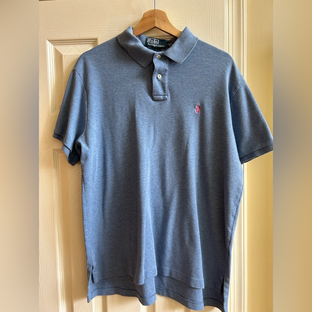 Polo by Ralph Lauren Blue Cotton Blend Polo Shirt